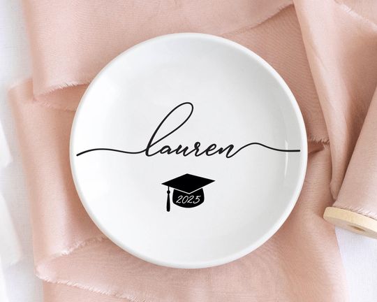 Graduation Jewelry Dish / Graduation Gift for Her / Personalized Trinket Dish