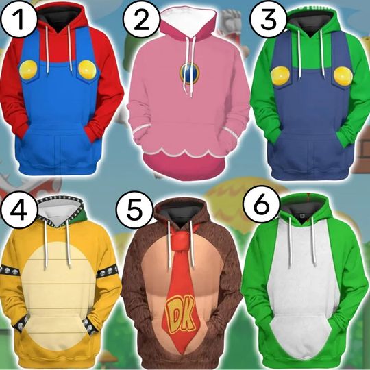 3D Game Cosplay Hoodie: Matching Family Halloween Costume