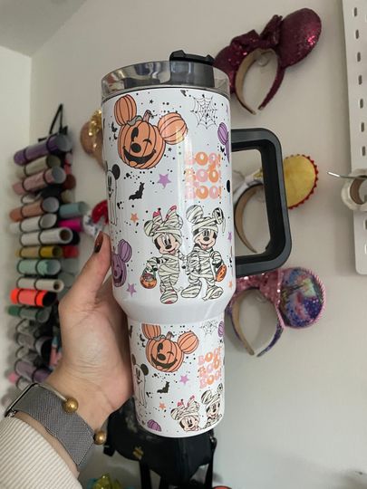 Halloween Cartoon Metal 40oz Quencher Tumbler