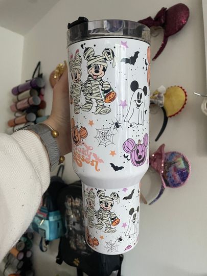 Halloween Cartoon Metal 40oz Quencher Tumbler