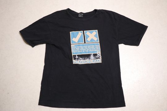 Vintage 1999 Radiohead T-Shirt - OK Computer Era Artwork Shirt
