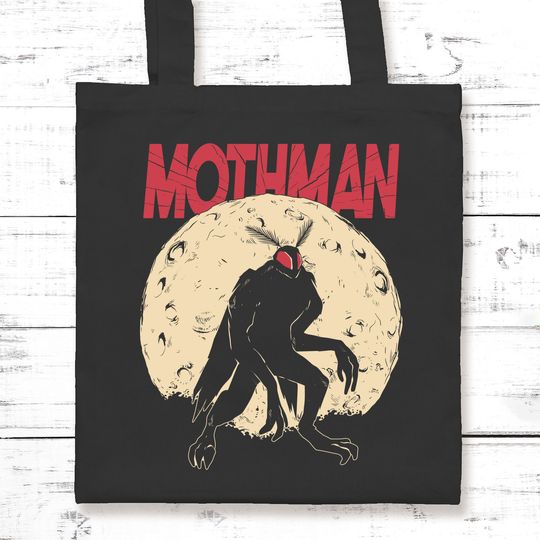 Mothman Tote Bag: Point Pleasant Cryptid Graphic