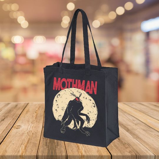 Mothman Tote Bag: Point Pleasant Cryptid Graphic