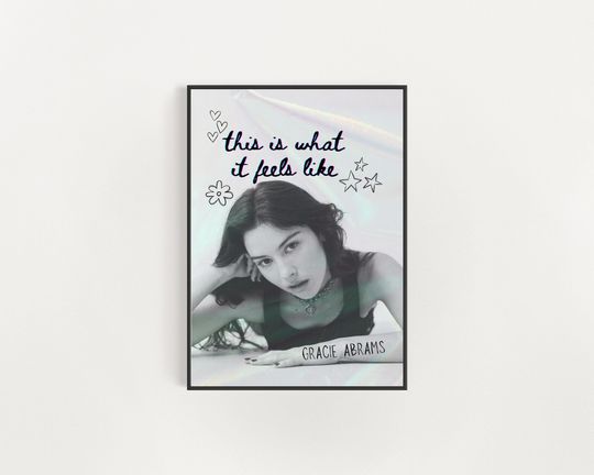 This Is What It Feels Like, Gracie Abrams Print, Tour Poster,  | Gracie Abrams Poster | Music Gift | Music Wall Decor, Available in 7 Sizes