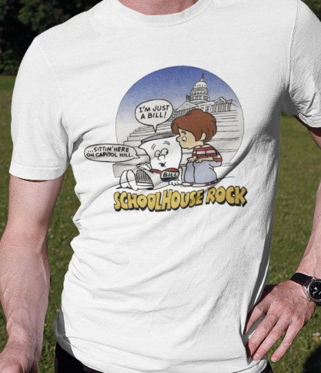 SchoolHouse Rock Shirt I'm Just a Bill Shirt Reproduction Shirt