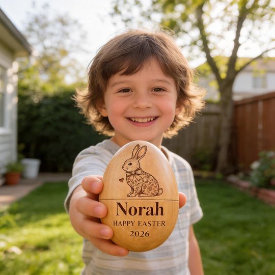 Engraved Wooden Egg Shaker for Kids, Personalized Musical Easter Egg Shakers, EKids Musical Instrument, Easter Gifts, Baby First Easter
