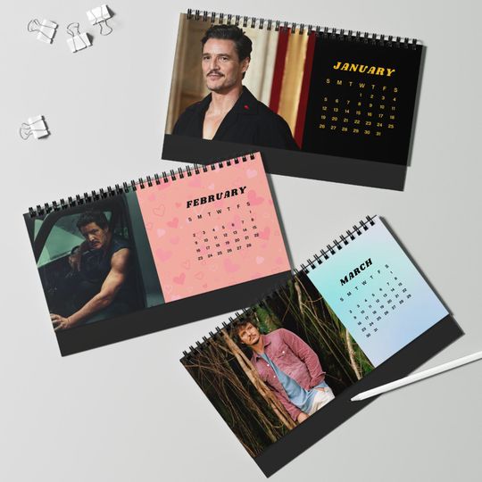 Pedro Pascal 2025 Desktop Calendar