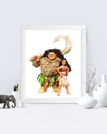 Moana Princess, Disney poster, art decoration