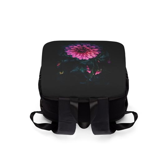 Dahlia Flower Unisex Casual Shoulder Backpack