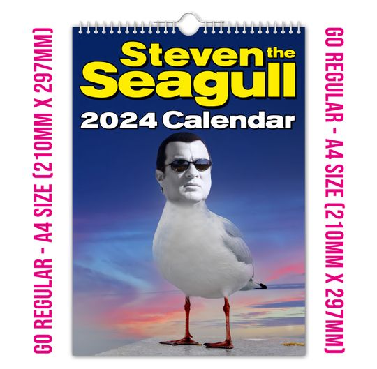 Steven 'THE' Seagull - 2024 Wall Calendar, Funny, Gift Idea, Present, Novelty, Humour
