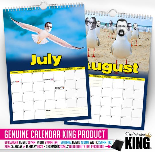 Steven 'THE' Seagull - 2024 Wall Calendar, Funny, Gift Idea, Present, Novelty, Humour