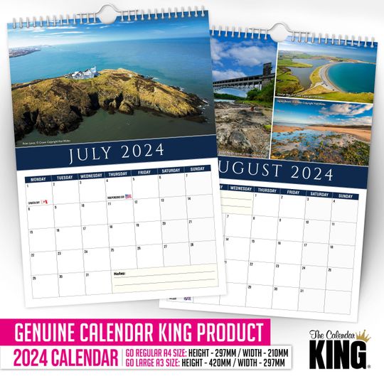 North Wales - 2024 Wall Calendar, Creative, Gift Idea, Present, Novelty