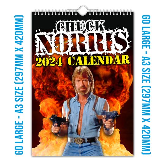 Chuck Norris - 2024 Wall Calendar, Funny, Gift Idea, Novelty, Humour