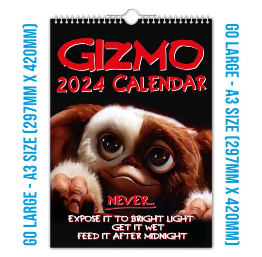 Gizmo - 2024 Wall Calendar, Creative, Gift Idea, Present, Novelty