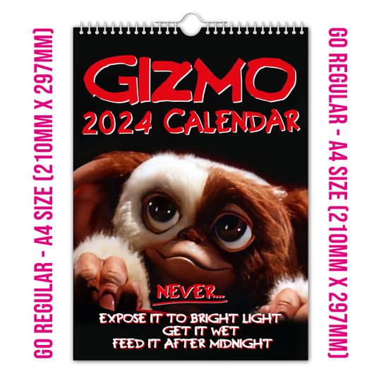 Gizmo - 2024 Wall Calendar, Creative, Gift Idea, Present, Novelty