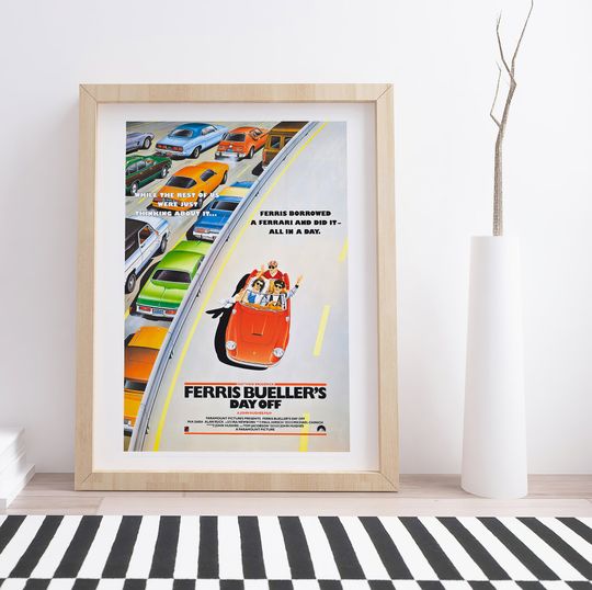 Ferris Bueller's Day Off Movie Poster | Vintage 80's Film Poster