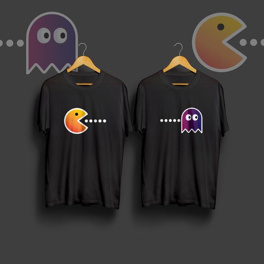 Couple Pacman unisex t-shirt