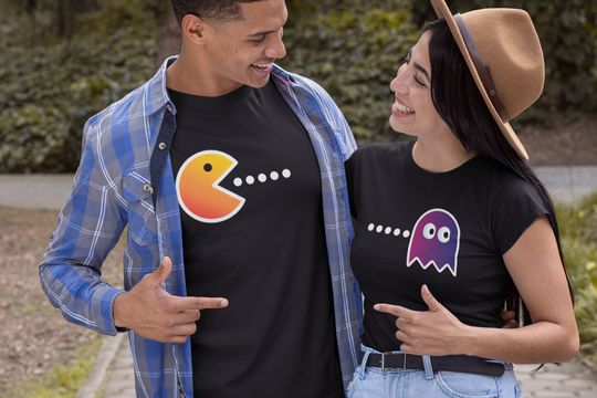 Couple Pacman unisex t-shirt