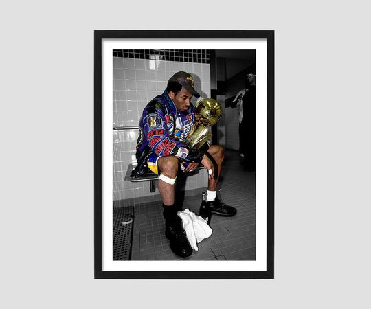 Kobe Bryant 2001 Championship Celebration Photo Poster