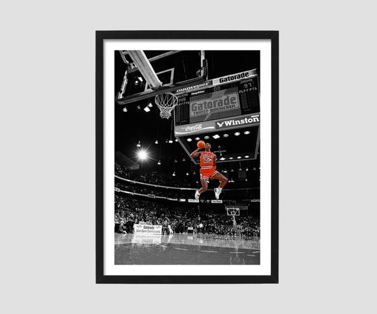 Michael Jordan 1988 Slam Dunk Contest Photo Poster