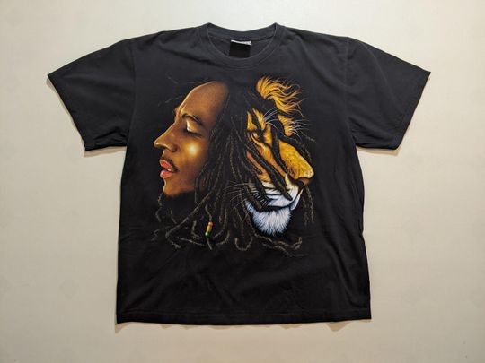 Vintage 90s Bob Marley Lion T Shirt