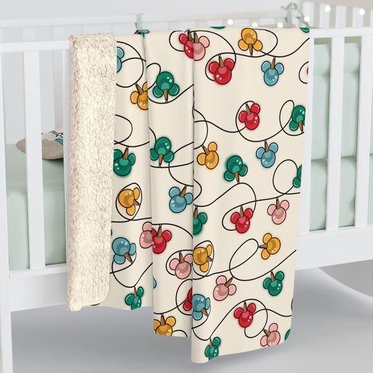 Disney Christmas Throw Blanket, Disney Blanket, Mickey Lights Blanket
