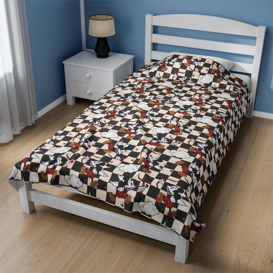 Disney Valentine's Day Blanket, Disney Blanket, Mickey Cupid Blanket