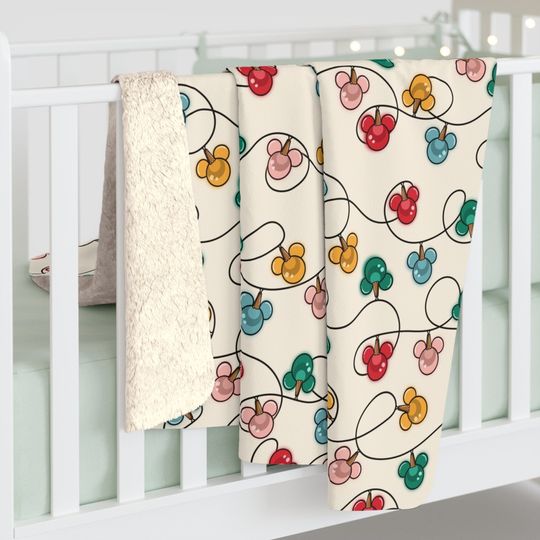 Disney Christmas Throw Blanket, Disney Blanket, Mickey Lights Blanket
