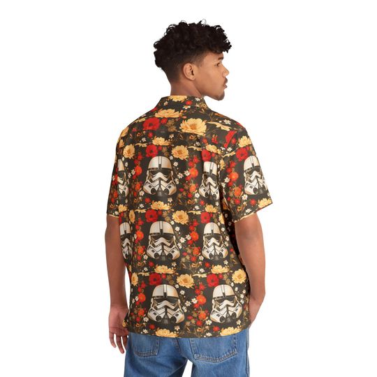 Storm Trooper Men's Hawaiian Shirt, Galaxy's Edge Men's Shirt