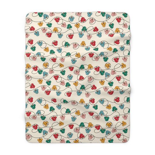 Disney Christmas Throw Blanket, Disney Blanket, Mickey Lights Blanket