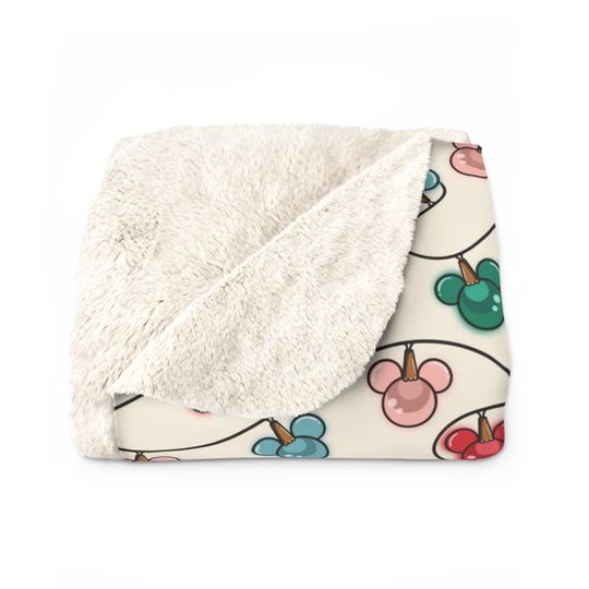 Disney Christmas Throw Blanket, Disney Blanket, Mickey Lights Blanket