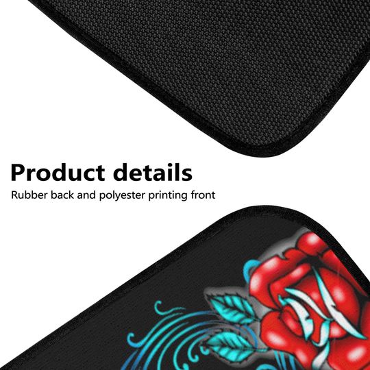 Rose sugar skull seat cover for car, floral sugar skull Seat Covers mat for car skull seat cover rug mat for car candy skull car seat covers
