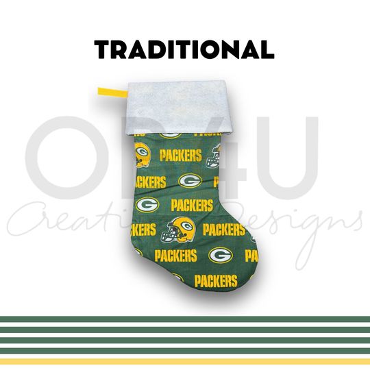Personalized Green Bay Packers Christmas Stockings | Green Christmas Stockings |  Stockings for Christmas | Christmas Ornaments