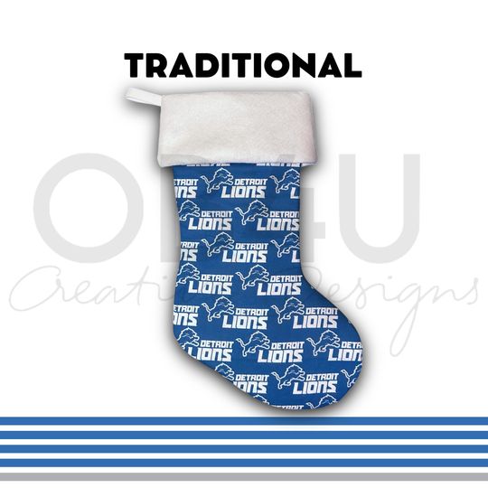 Detroit Lions Christmas Stockings | Christmas Stockings | Family Christmas Stockings | Christmas Stockings Blue