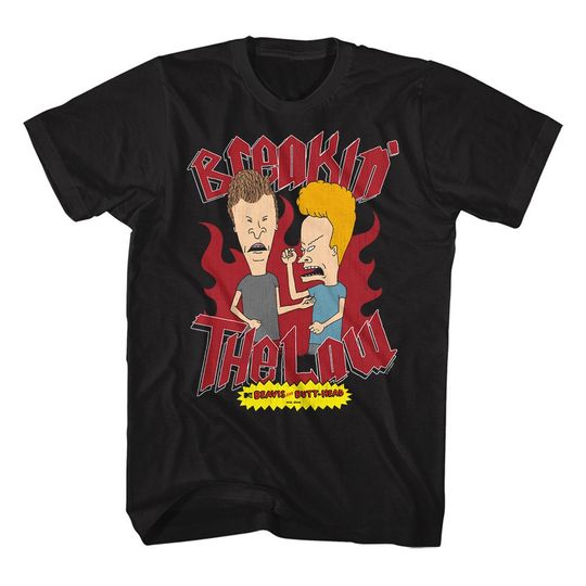 Beavis and Butthead Breaking The Law MTV TV Shirt