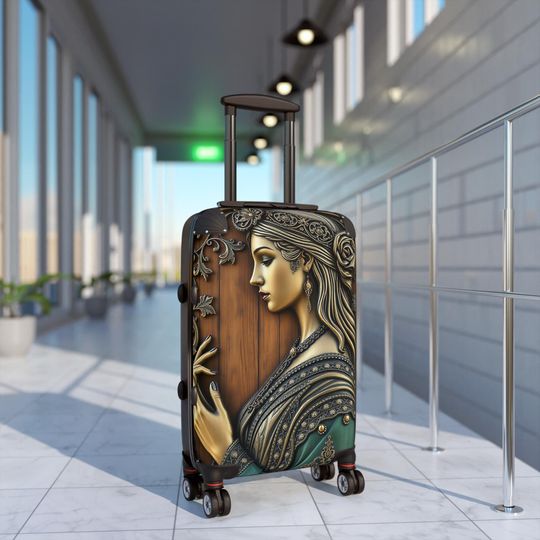 Art Nouveau Warrior Princess Carry-On Spinner Suitcase
