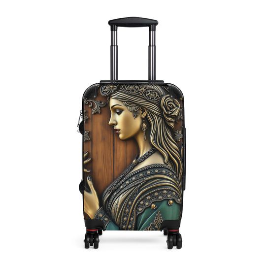 Art Nouveau Warrior Princess Carry-On Spinner Suitcase