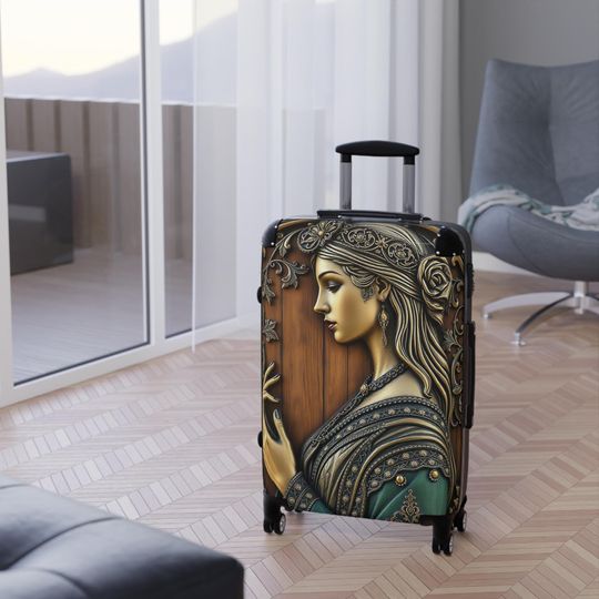 Art Nouveau Warrior Princess Carry-On Spinner Suitcase