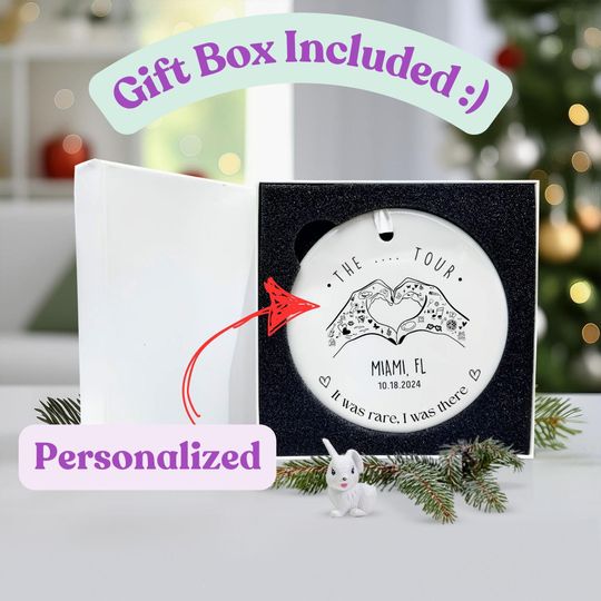 Personalized Concert Memory Ornament | Keepsake Christmas Gift  | Holiday Gift!