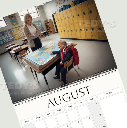 Kid Trump 2026 Wall Calendar, Christmas Gift Idea Secret Santa Present - Sunday Start with Holidays