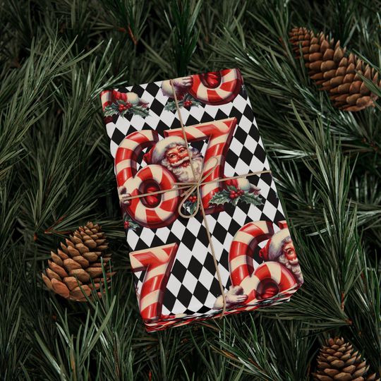 Funny Santa Wrapping Paper - Hilarious Christmas Gift Wrap, 6'7" Holiday Meme Print