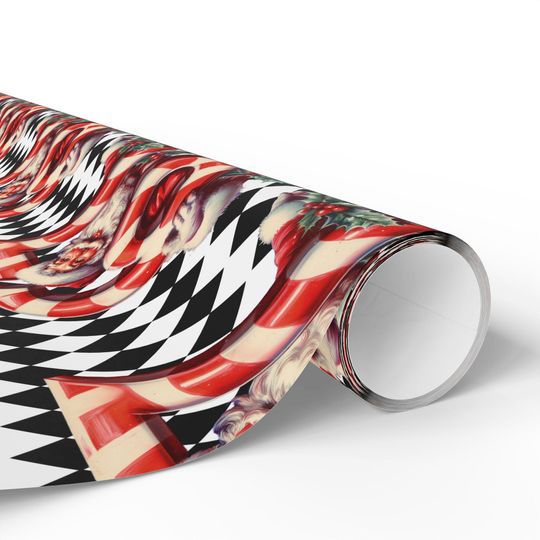 Funny Santa Wrapping Paper - Hilarious Christmas Gift Wrap, 6'7" Holiday Meme Print