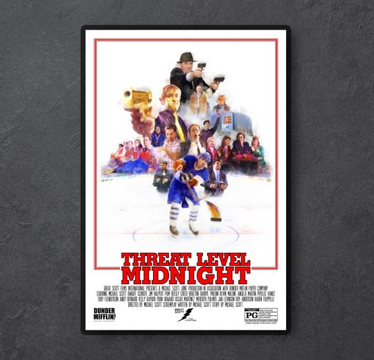 Threat Level Midnight Poster // The Office Dwight Michael Scott poster