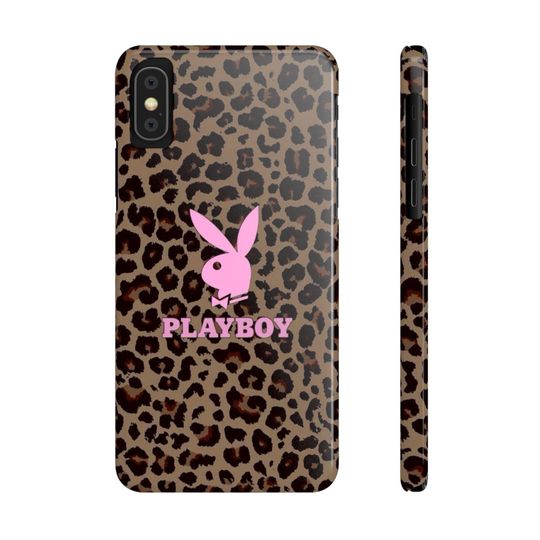 Playboy 2000's Leopard Print Design Phone Case