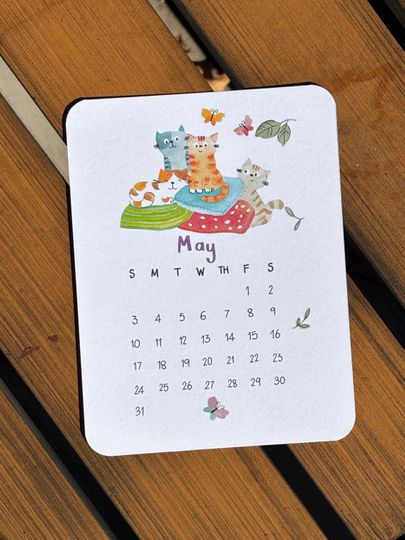 2026 Cat Desk Calendar for Cat Lovers