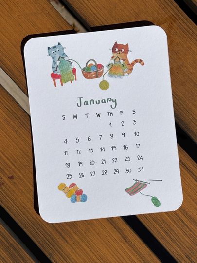 2026 Cat Desk Calendar for Cat Lovers