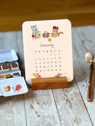 2026 Cat Desk Calendar for Cat Lovers