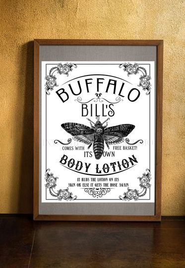Buffalo Bill's Body Lotion Printable, The Silence Of The Lambs Poster