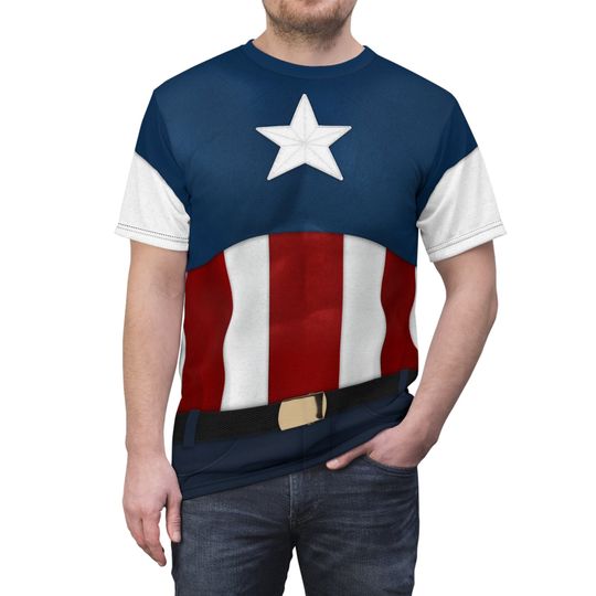 Captain America Stars and Stripes USO Uniform Shirt