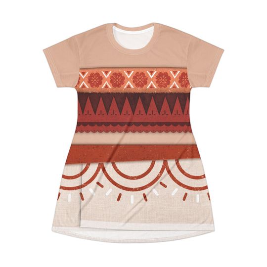 Simea Short Sleeve Dress, Moana 2 Character Costume, Motunui Cosplay